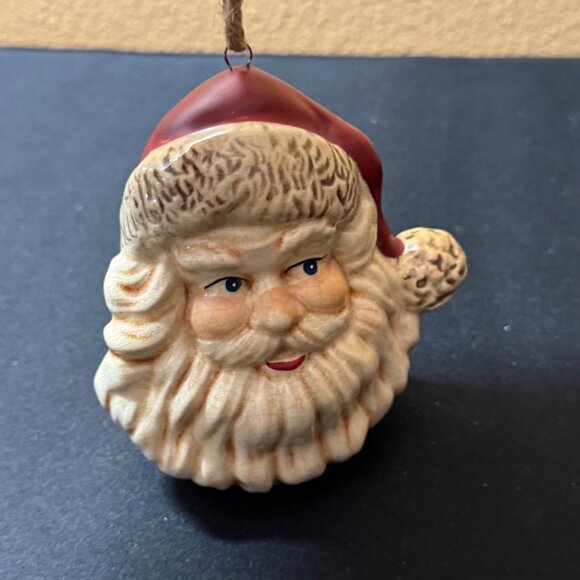 Vintage Ceramic Santa Claus Christmas Ornament - Picture 4 of 7
